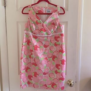 Vintage Lilly Pulitzer Peach Print Dress